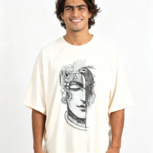 Krishna Art,  Round Neck Loose Fit T-shirt
