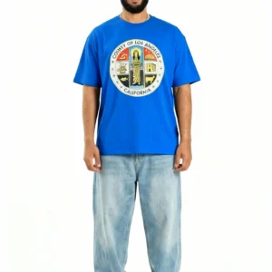 Country Of Los Angles Round Neck Loose Fit T-shirt